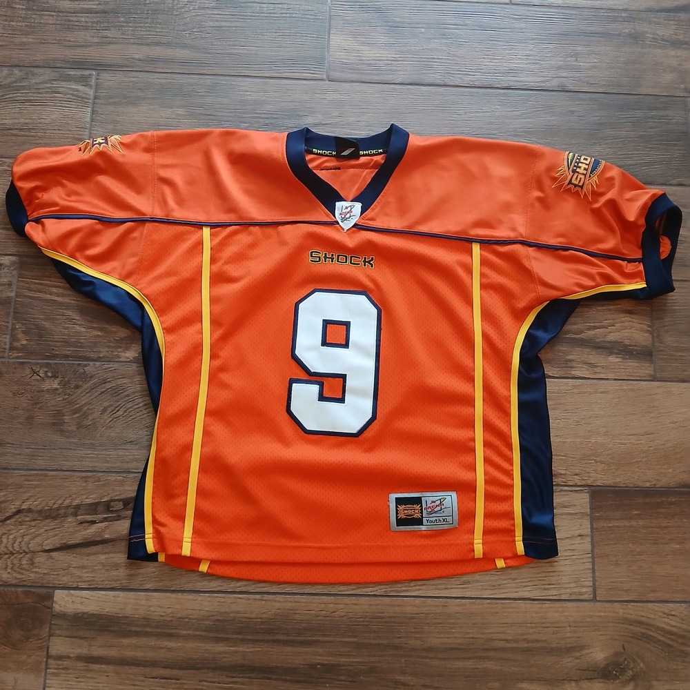 Spokane Shock Football Jersey Youth Extra Large Orange Indoor Football League #9